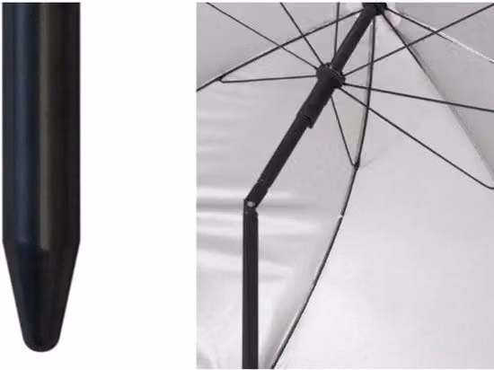 Parasole da spiaggia Ø 220 cm modello inclinabile in alluminio con UPF 50+ giallo limone 220 cm