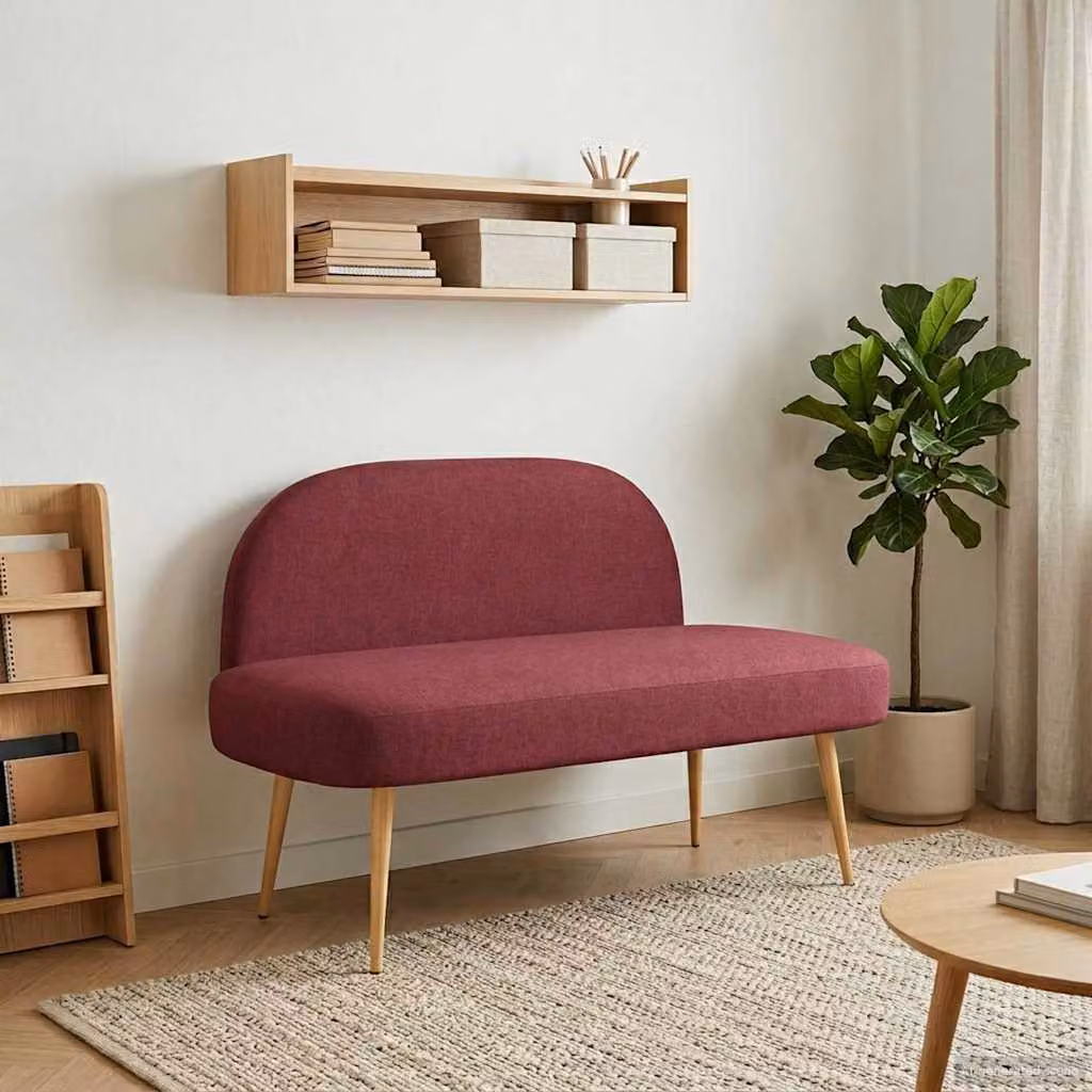 Panchina imbottita con schienale vidaXL colore rosso, L 110 x P 60 x H 76 cm