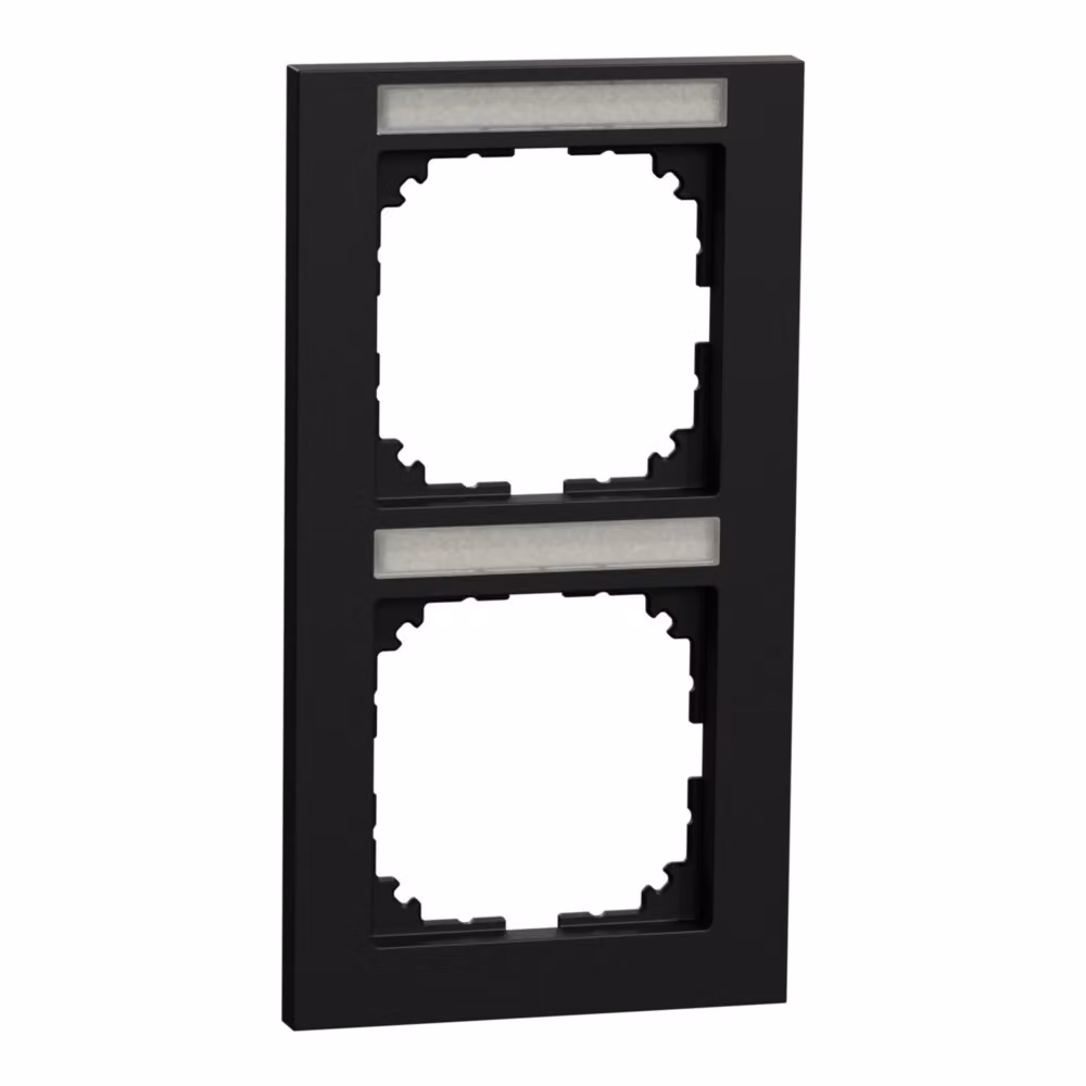 Telaio Merten a 2 ingressi nero opaco MEG4022-3603