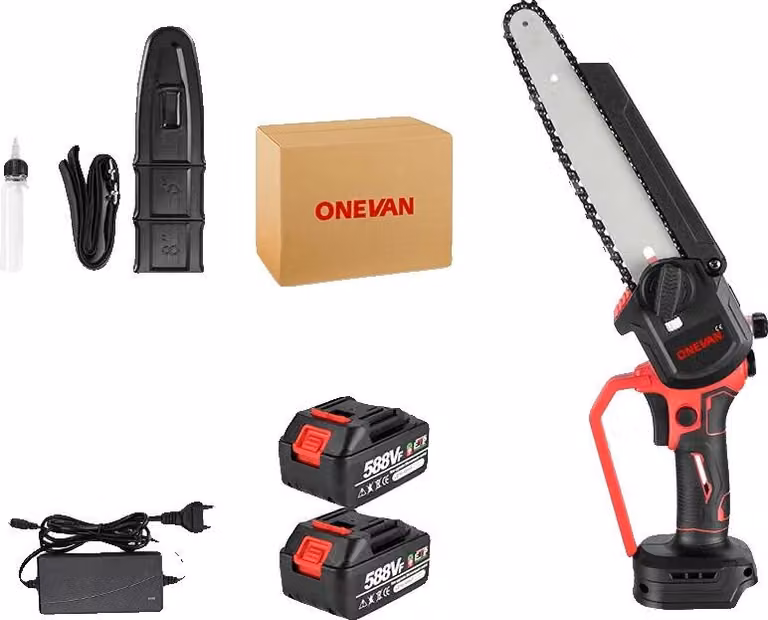 Segatrice elettrica, motore brushless, diametro di taglio 8 pollici, set di 2 batterie A