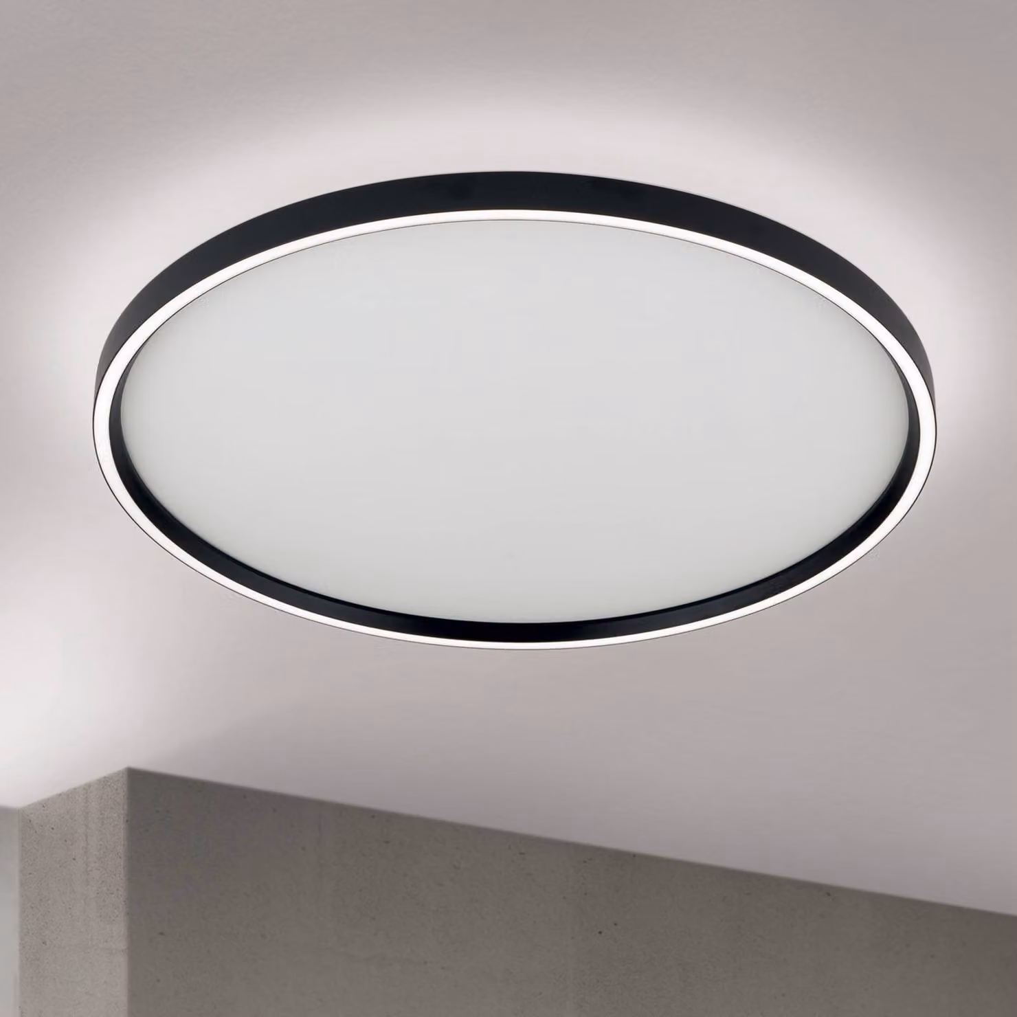 ORION Plafoniera soffitto MASCA, dimmerabile, Nero, Soggiorno / Sala da pranzo, Alluminio, Moderno, Plafoniera