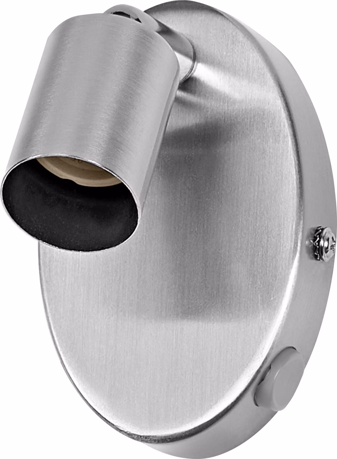OSRAM LED Spot Cylinder Faretto da soffitto GU10, faretto da parete, nichel spazzolato, acciaio, orientabile, interruttore ON/OFF