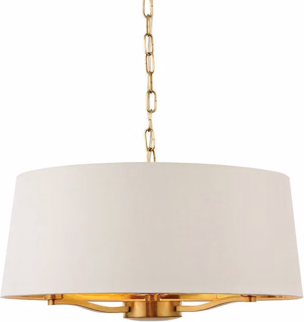 Lampadario Harvey Endon oro satinato bianco 3xE14 40W