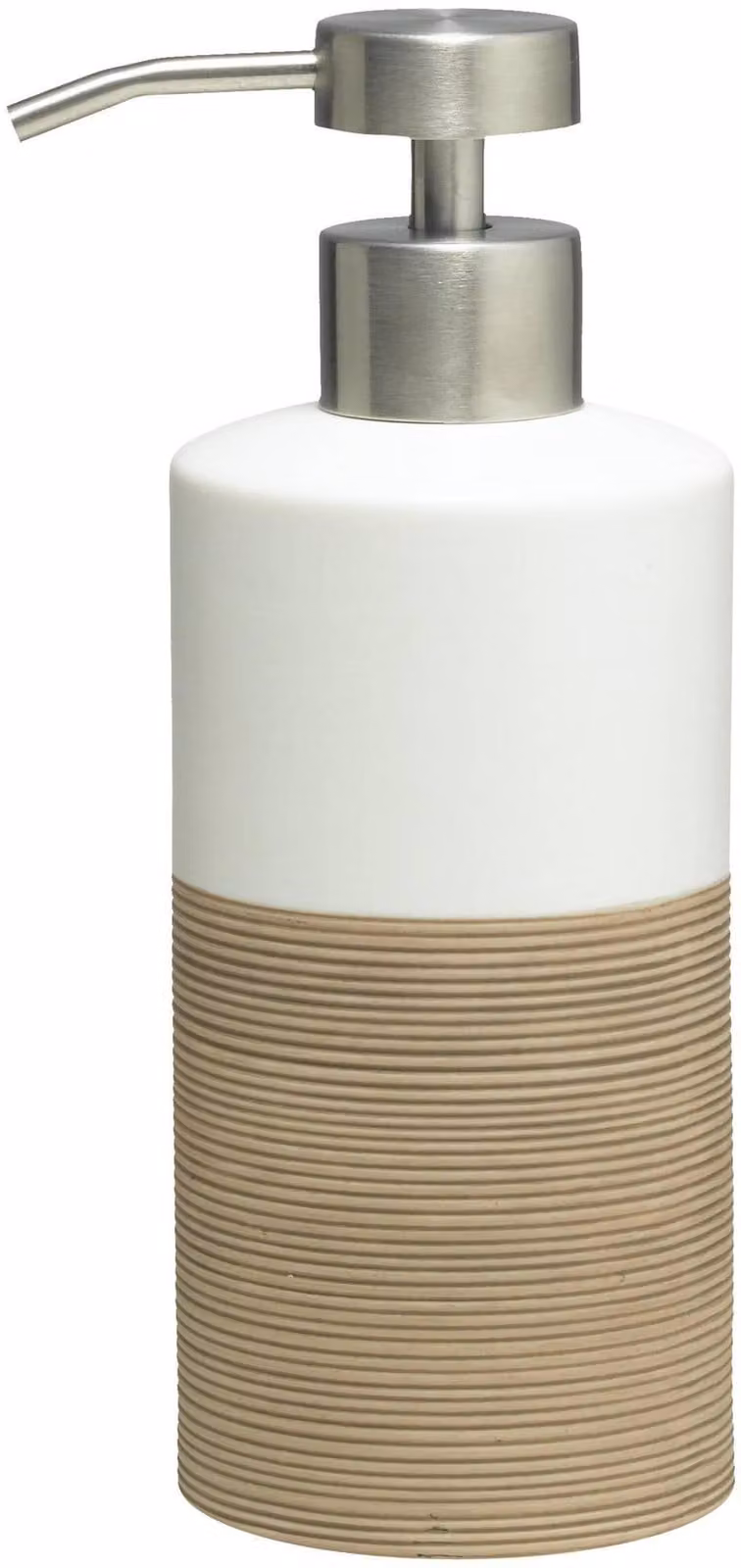 Dispenser per sapone in pelle di foca Doppio in porcellana sabbia, 361840265