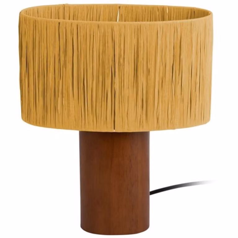 Leitmotiv - Lampada da tavolo ovale Sheer - Giallo ocra