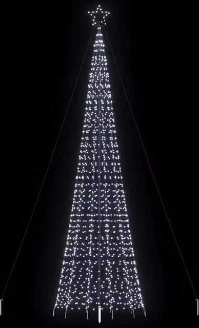 Albero di Natale a LED con Punte 1534 LED Bianco Freddo 500 cm 4016405