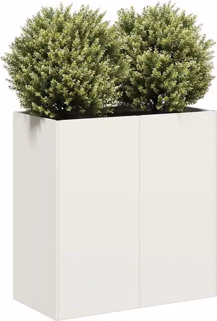 Fioriera Bianca 80x40x80 cm in Acciaio Laminato a Freddo 860711