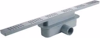 Canalina lineare Miniflow Squares C in ABS colore Tea L 700 cm