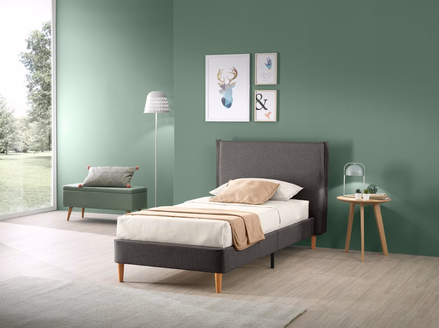 Letto PARIGI Tortora 120 x 200 cm