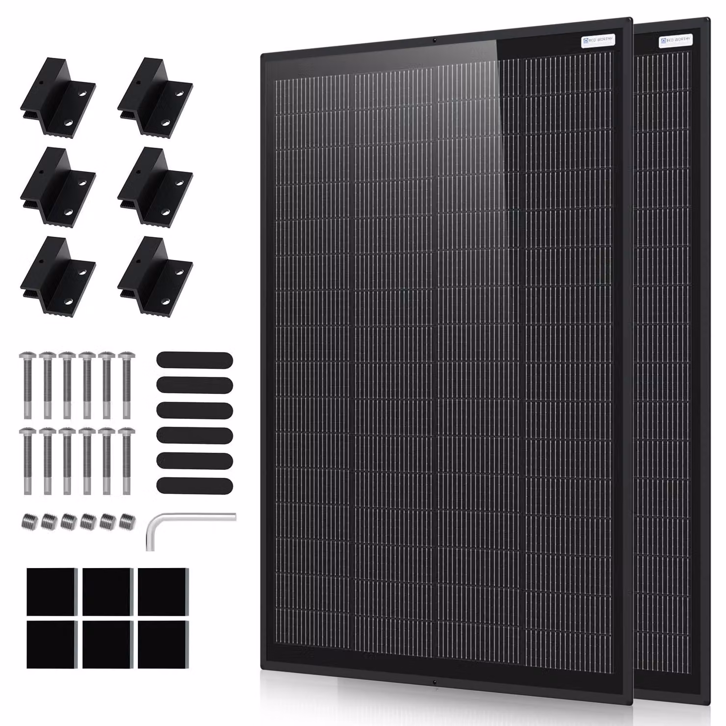 Pannello solare leggero da 400W, composto da 2 pannelli da 200W ciascuno, con supporto incluso, di tipo N, con un'efficienza del 25%