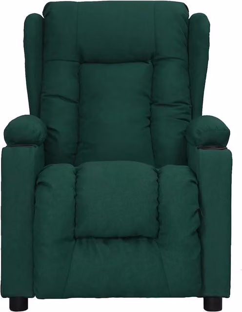 Divano Sedia-Poltrona Reclinabile in Tessuto Verde Scuro 564697