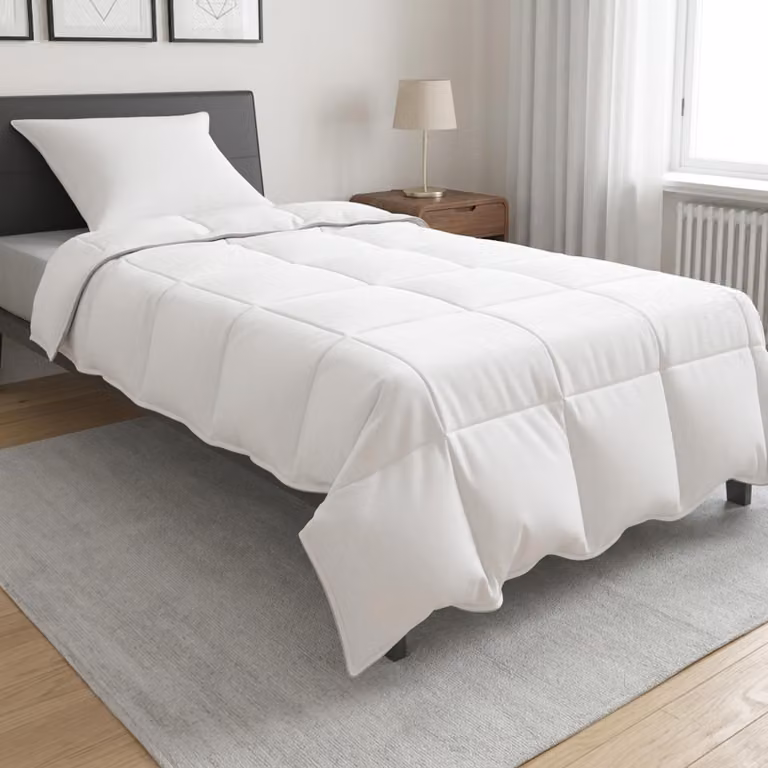 Set di 2 piumoni vidaXL in bambù bianco per tutte le stagioni, L 137 x P 200 cm