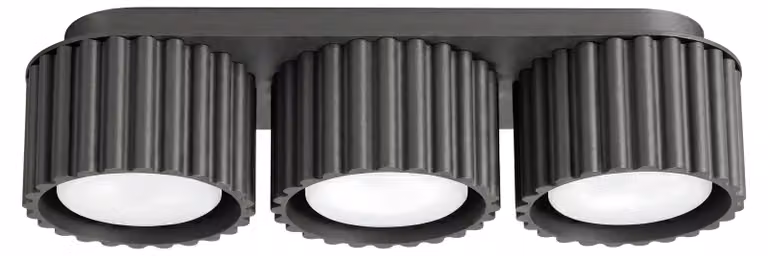 Plafoniera AURA 3 nera Gx53 3xGx53 10W in alluminio 8x10x32,5 cm Sollux Lighting