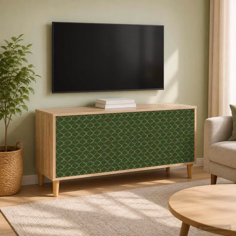 Mobile TV GELEEN vidaXL in legno ingegnerizzato color Sonoma, L 102 x P 33 x H 50 cm
