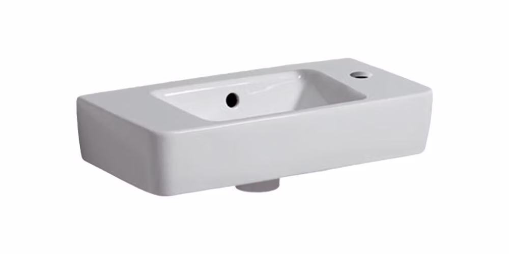 Geberit Renova Nr.1 Comprimo Nouveau lave-mains, 50x25cm, avec trou pour robinetterie à droite, 276150000, 276150000