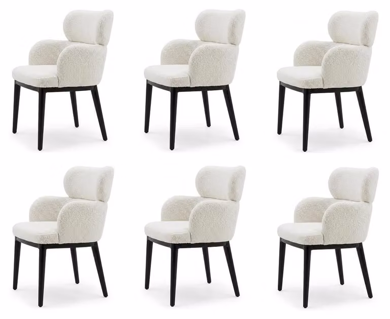 6 sedie, imbottite, dal design moderno, confortevoli, di alta qualità ed eleganti