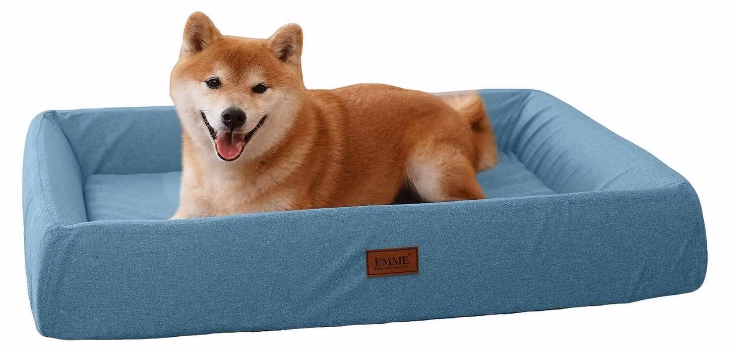 Cuccia ortopedica per cani, divano ergonomico per cani, 106x80 cm, colore blu oceano