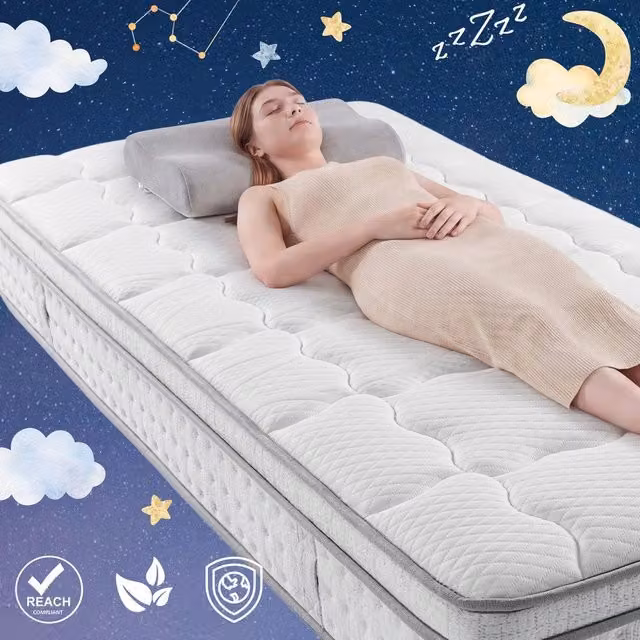 Letto Imbottito Singolo con LED e Rete a Doghe ¨C MINIMAL ¨C Lino 90x200 con Materasso