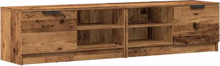 Mobili Porta TV 2 pz Legno Vecchio 80x35x36,5 cm in Truciolato