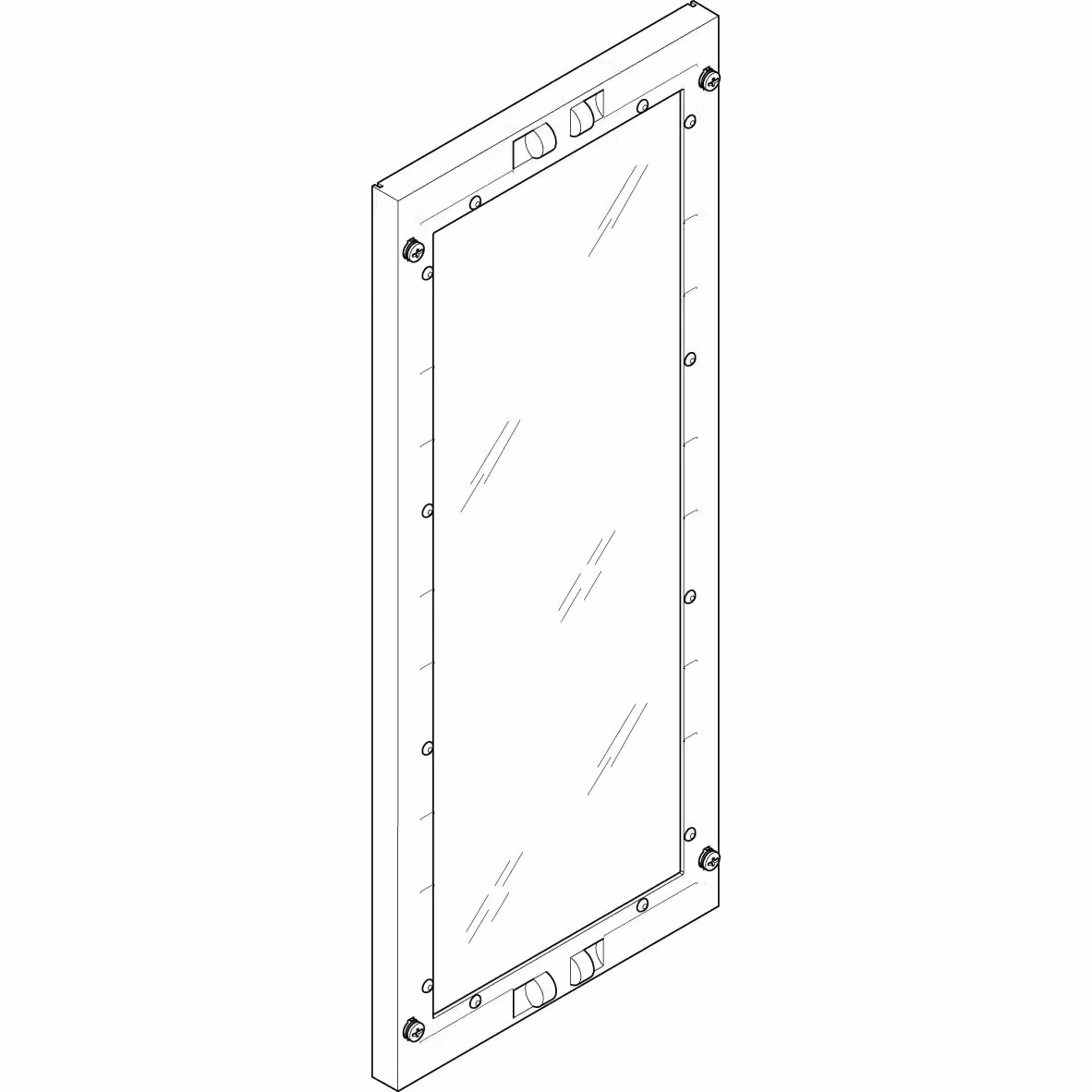 Piastra di copertura ABN 250x600 mm 1FB/4RE chiusa con finestra di ispezione FAS14N