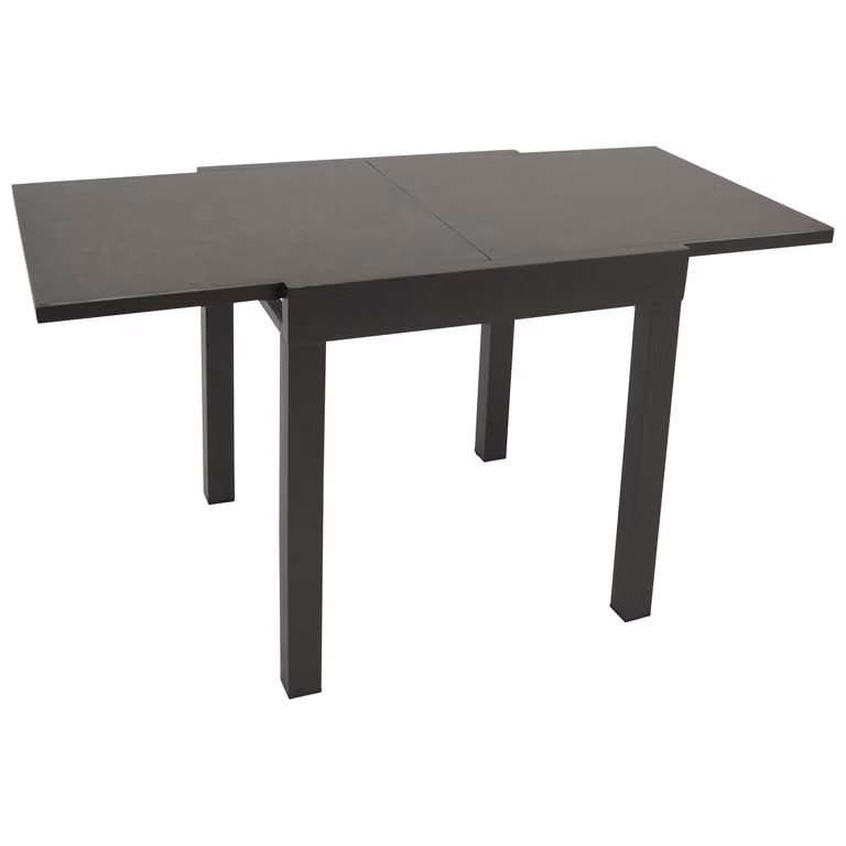 Tavolo da giardino DEGAMO LIVORNO 70/140 x 70 cm, in alluminio con finitura Vetroceramica grigio scuro, allungabile