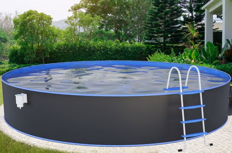 Set piscina in acciaio Steinbach Nuovo Ø 450 x 120 cm