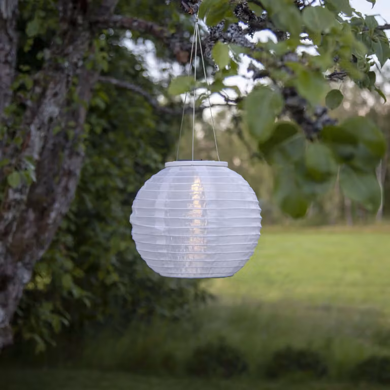 Lanterna solare a LED 'Festival', bianca, batteria ricaricabile, 1 ww LED