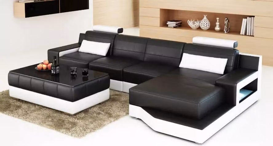 Design Eckgarnitur Sofa Eckcouch Ecksofa Couch Polster Couchtisch Sofas 2tlg
