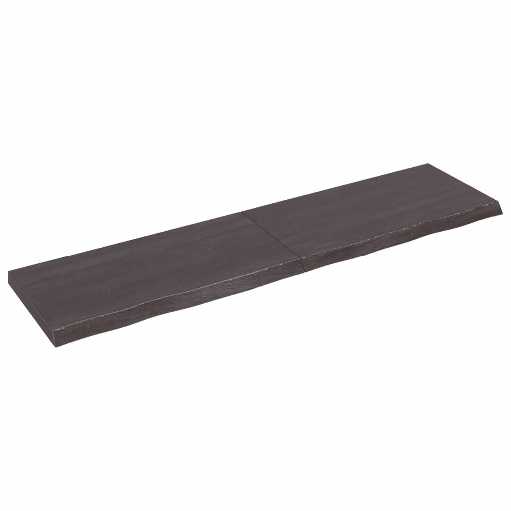 Piano Bagno Marrone Scuro 200x50x(2-6)cm Legno Trattato