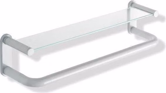 Mensola in vetro Serie 801 con maniglia corallo