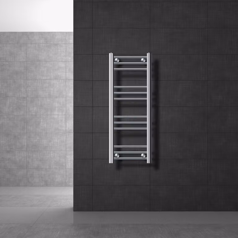 LuxeBath radiatore per bagno - 300 x 800 mm - cromo - diritto con attacco laterale - radiatore scaldasalviette asciugasalviette, senza elemento riscaldante