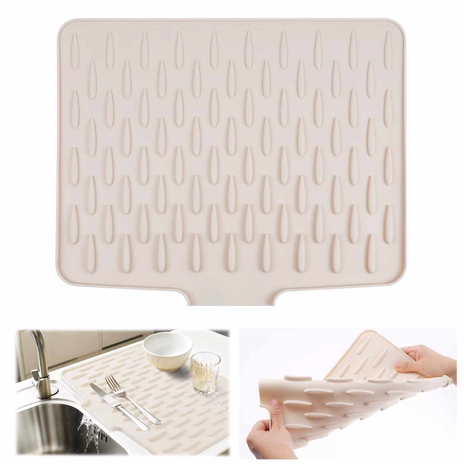Tappetino in silicone per asciugare stoviglie, resistente al calore e antiscivolo - Modello 6081873