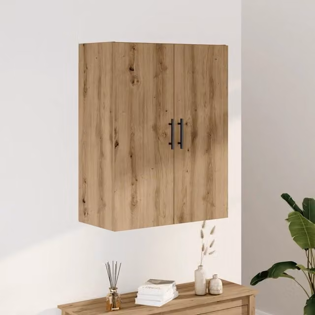 Mobile a Parete Moderno vidaXL in Rovere Marrone con Ante a Battente L/P/H: 69,5 x 34 x 90 cm