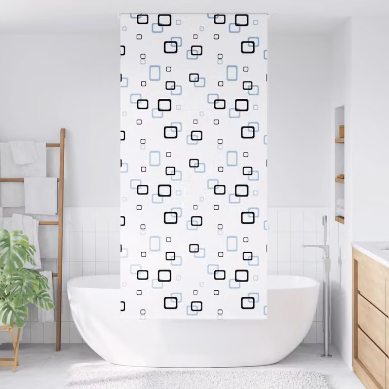 vidaXL Tenda a Rullo Doccia 90x240 cm Larghezza Tessuto 86 cm