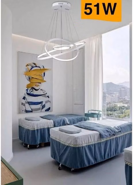 Lampadario a sospensione LED Trade Shop a forma di pianeta in alluminio bianco con luce regolabile CCT