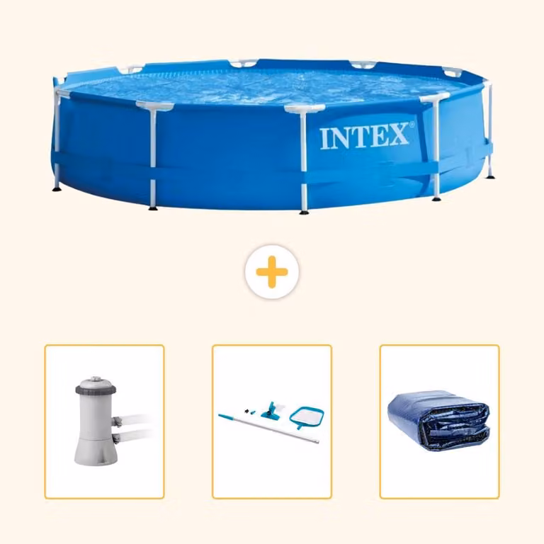 Piscina autoportante rettangolare - 366x76 cm - 4 pezzi - SCB81