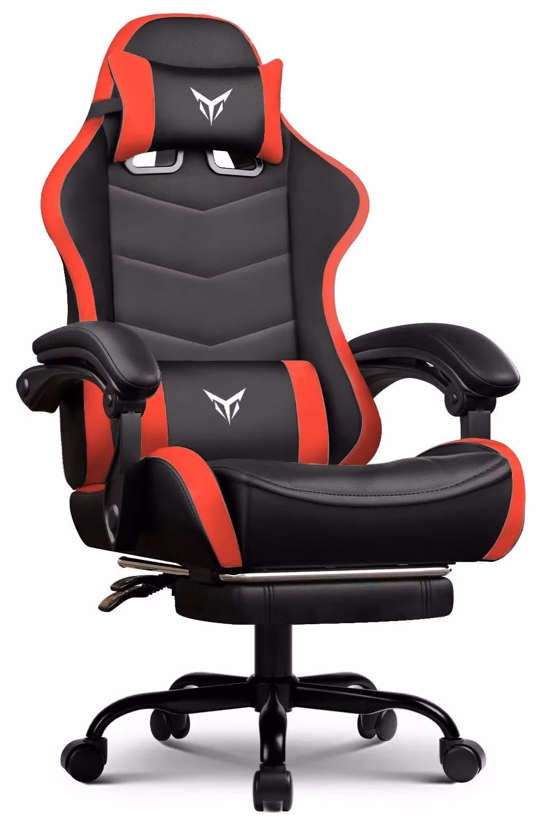 Sedia da gaming/da ufficio - XGC02 - Ergonomica - Con poggiapiedi - Regolabile in altezza - Girevole - Pelle finta in PVC - Con rotelle - Bianca