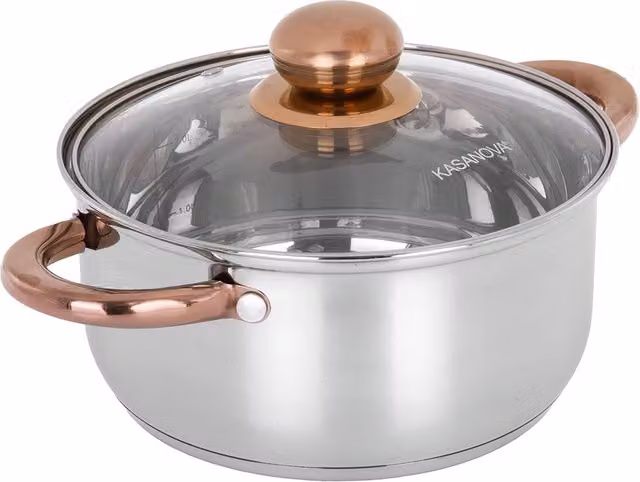 Casseruola 20 cm acciaio inox Meravigliosa con coperchio
