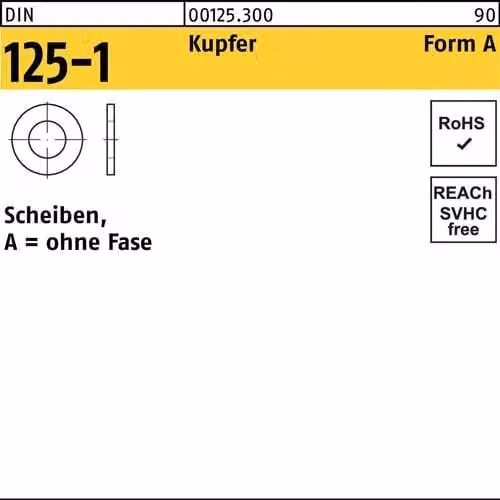 Dischi Reyher DIN 125 Rame A 13 Cu 001253000130000 (100 pezzi)