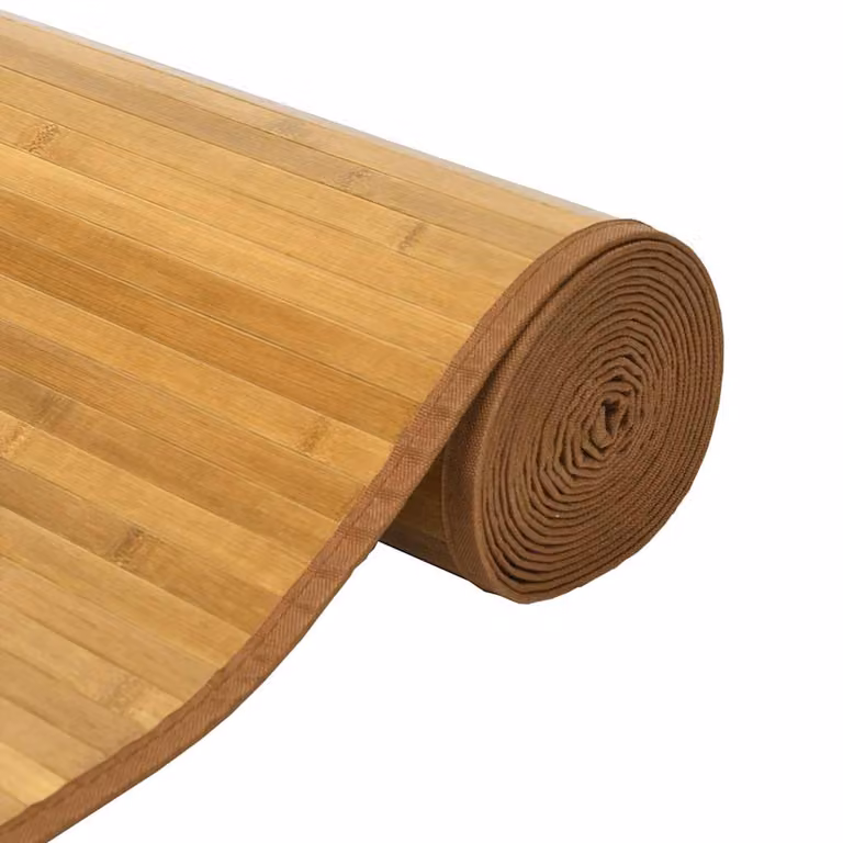 Tappeto rettangolare moderno vidaXL in bambù e polipropilene, beige e marrone, L: 70 cm, P: 300 cm