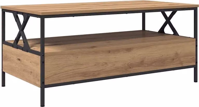 Tavolino da salotto rovere artigianale 100 x 51 x 45 cm
