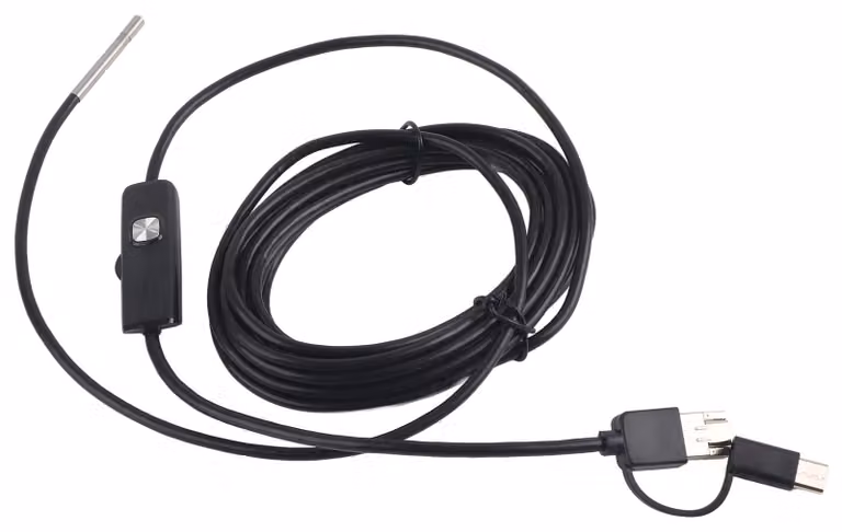 Endoscopio impermeabile 3 in 1 per cellulari Android con connettore Type-C, obiettivo da 3,9 mm e alta definizione (cavo da 3,5 m)
