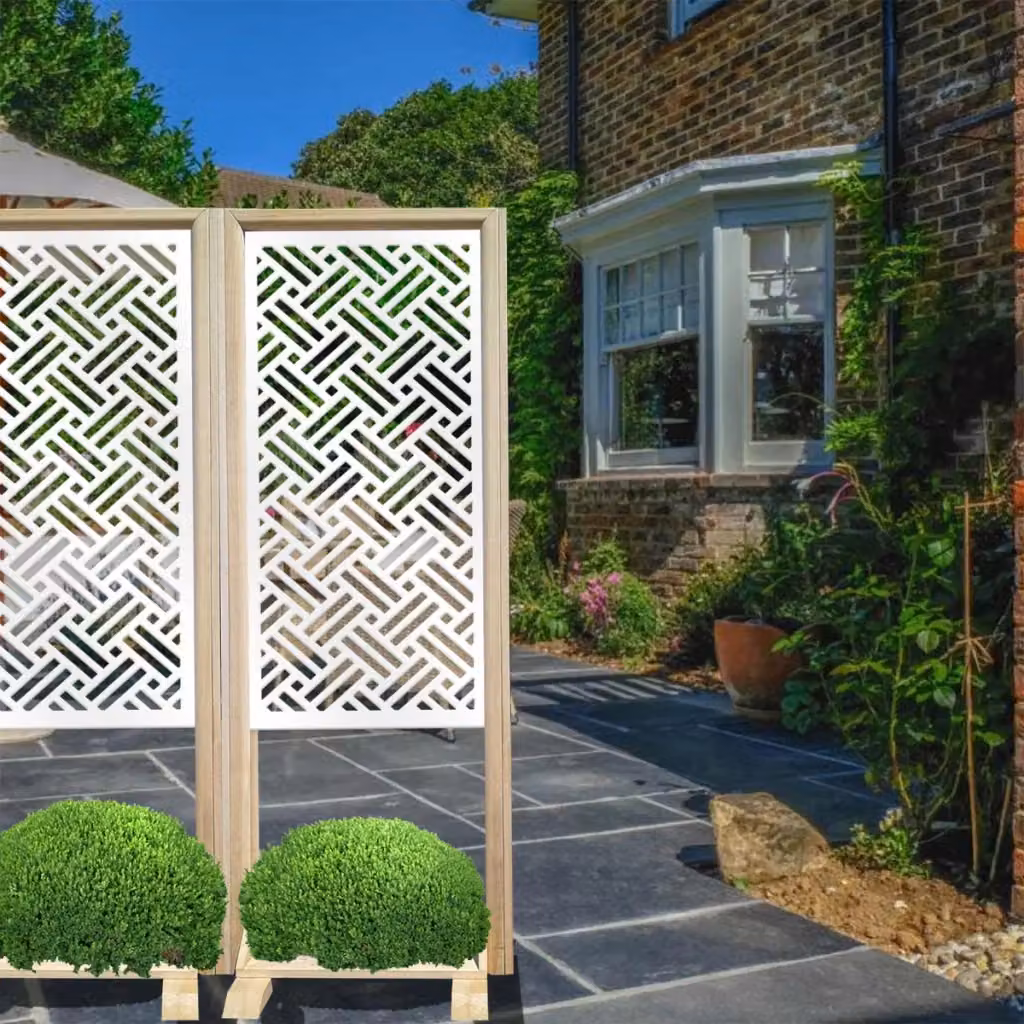 Signorbit Separè Paravento modulabile in Legno e PVC Bianco L: 70 cm, H: 190 cm, P: 50 cm – 2