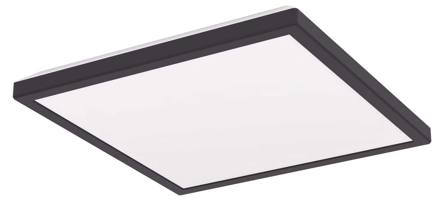 Eglo Plafoniera LED Rovito nero 29 x 29 cm bianco caldo-bianco freddo