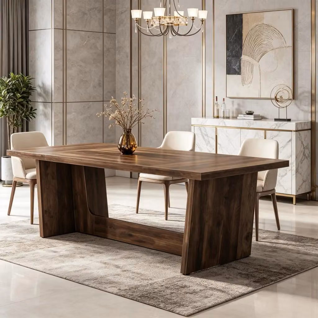 Tavolo da pranzo rettangolare Mivray in legno marrone stile country L: 150 cm, P: 79 cm, H: 75 cm – 2
