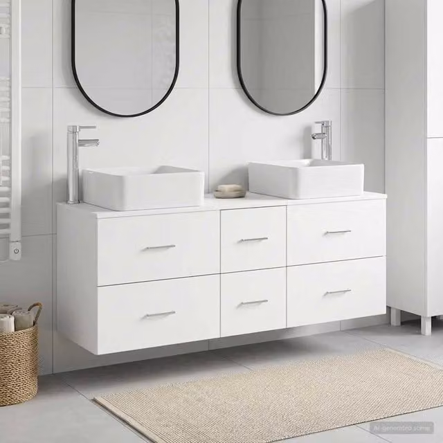 Set di Armadi da Bagno 3 pz Bianco 49,5 x 41 x 63 cm 3405827