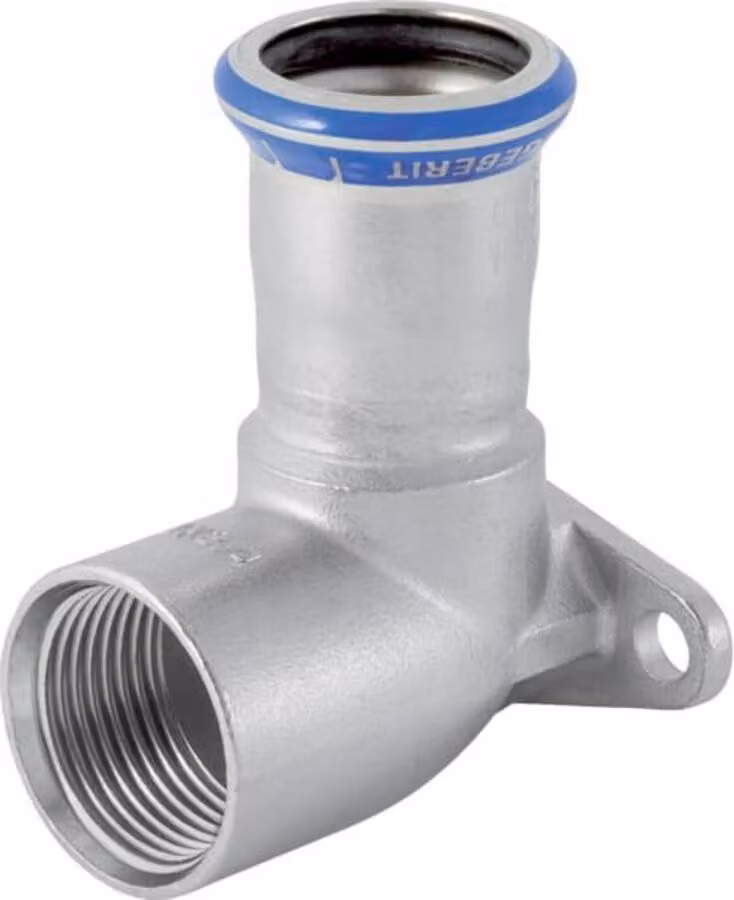 Staffa di collegamento Geberit Mapress 90G, ES, d 15mmxRp 1/2, labs-f, L 43mm