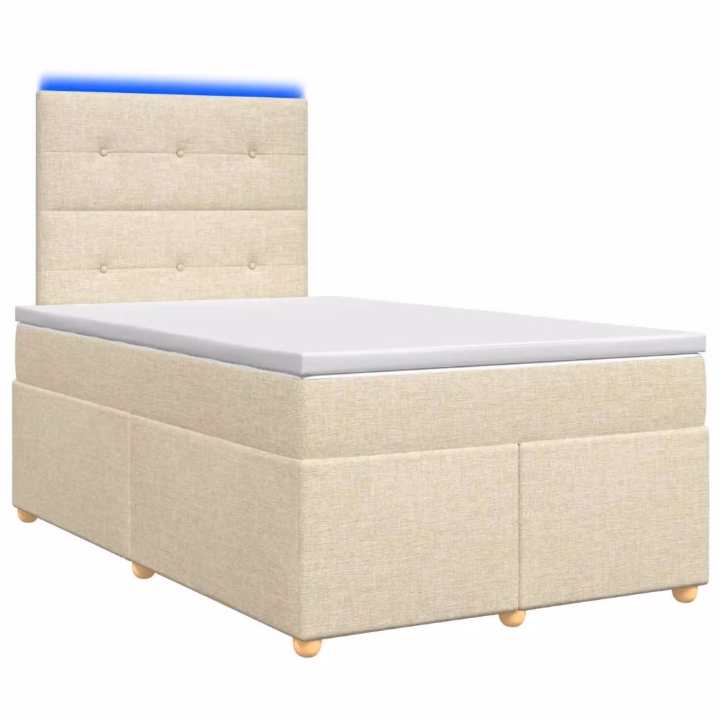 Letto box spring ibrido vidaXL con materasso a molle insacchettate e base contenitore, colore beige e bianco, L/P: 200 x 120 cm – 2