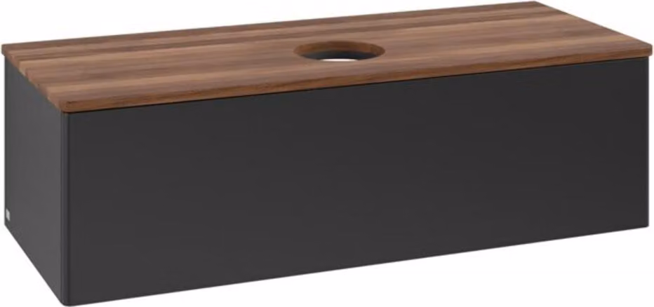 V&B Mobiletto senza struttura frontale, con illuminazione Antao 120x36x50cm, WBP colore w. wal, bla m Lac