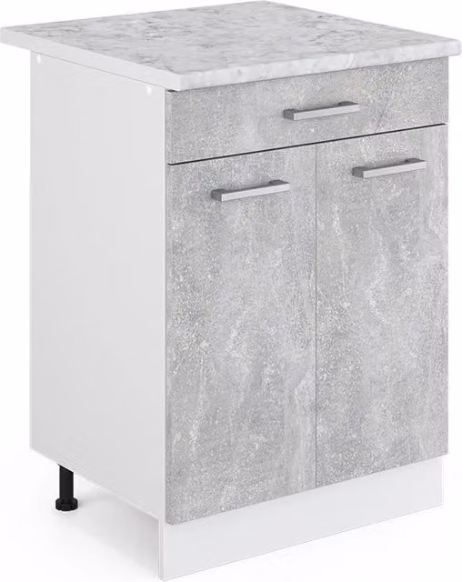 Base universale R-Line Calcestruzzo 60 cm con cassetti Vicco